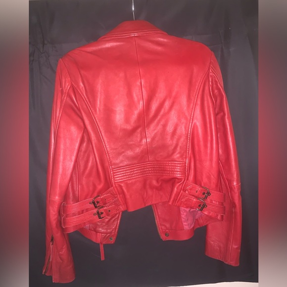 Lucky Brand Red leather jacket! - Picture 2 of 3